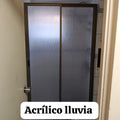 SHOWER DOOR ALUMINIO COLOR TITANIO Y ACRÍLICO LLUVIA